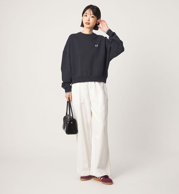 UNITED ARROWS green label relaxing「【WEB限定】＜FRED PERRY＞クルーネック ショート スウェット」|スウェット・ジャージ|