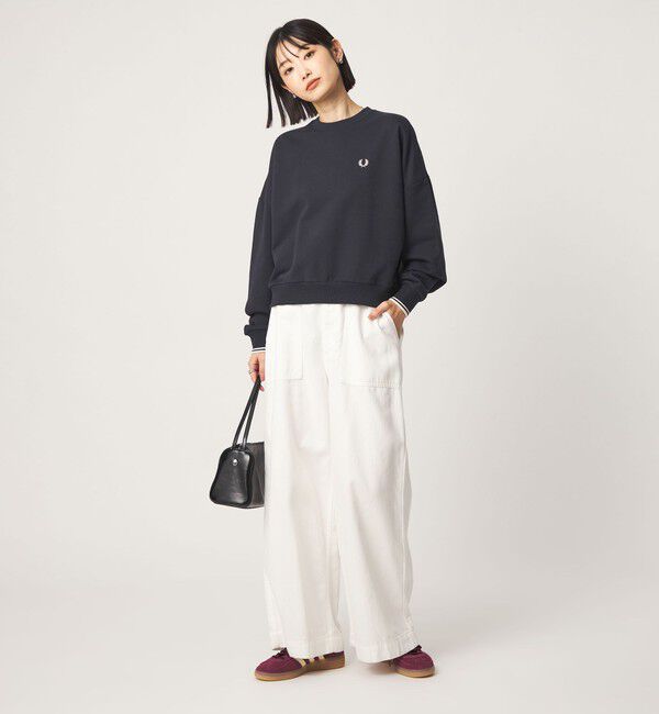 UNITED ARROWS green label relaxing「【WEB限定】＜FRED PERRY＞クルーネック ショート スウェット」|スウェット・ジャージ|