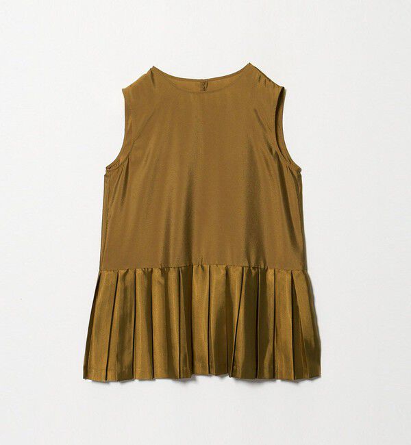 UNITED ARROWS green label relaxing「プリーツ ドッキング ノースリーブ ブラウス」|シャツ・ブラウス|