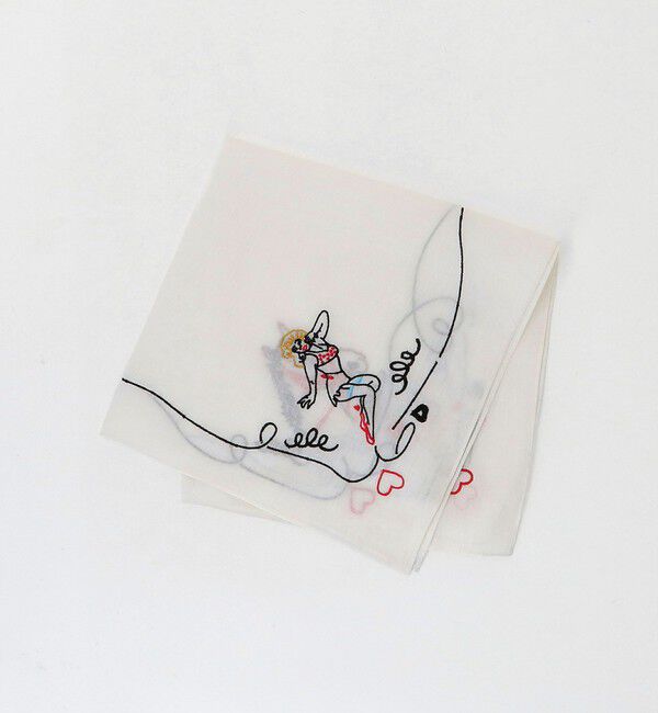 EMMEL REFINES「＜HEY! Mrs ROSE＞エンブロイダリー バンダナ＜ Select by EMMEL REFINES ＞」|バンダナ・スカーフ|WHITE