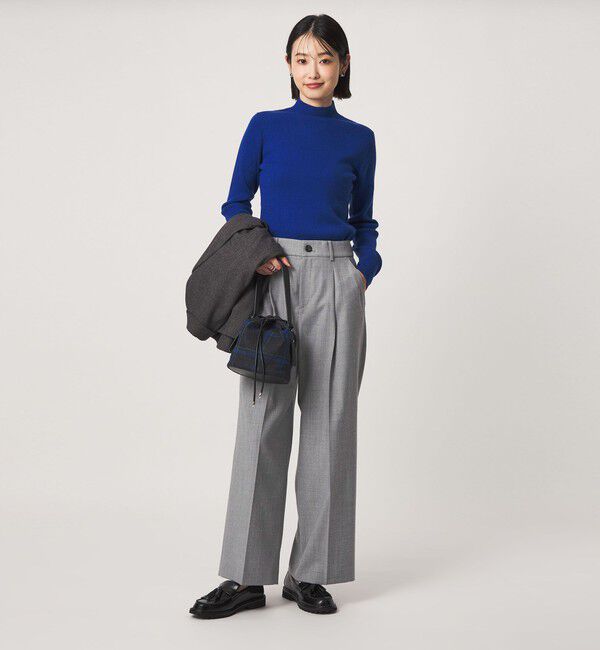 UNITED ARROWS green label relaxing「［size SHORT/TALLあり］Daily Chic サキソニー ワイド パンツ」|スラックス|
