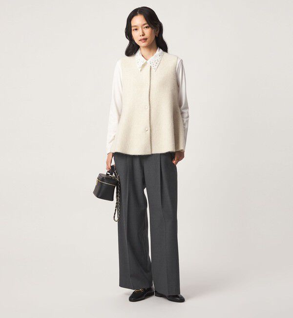 UNITED ARROWS green label relaxing「［size SHORT/TALLあり］Daily Chic サキソニー ワイド パンツ」|スラックス|