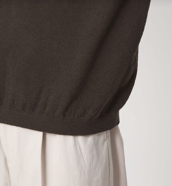 UNITED ARROWS green label relaxing「ブークレ サドル ヘンリーネック 長袖 ニット」|ニット・セーター|
