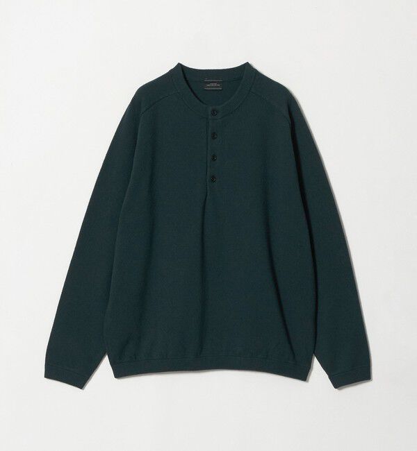 UNITED ARROWS green label relaxing「ブークレ サドル ヘンリーネック 長袖 ニット」|ニット・セーター|