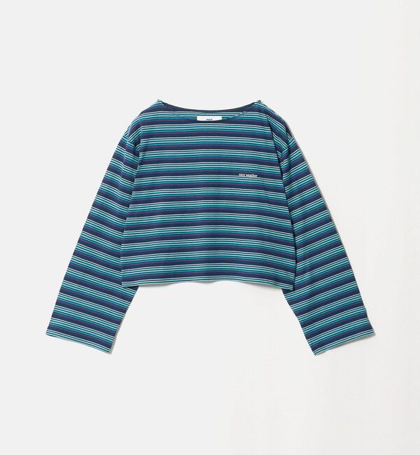 NICE WEATHER「＜NICE WEATHER＞マルチボーダー ショートロングスリーブ Tシャツ」|Tシャツ・カットソー|