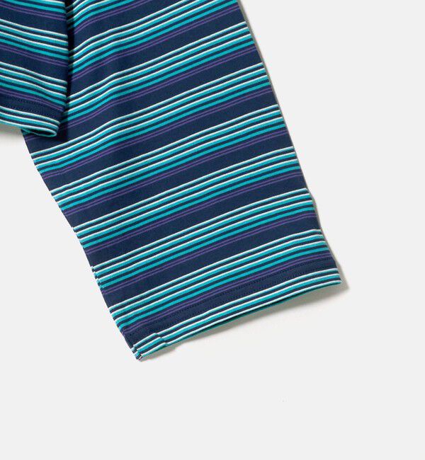 NICE WEATHER「＜NICE WEATHER＞マルチボーダー ショートロングスリーブ Tシャツ」|Tシャツ・カットソー|
