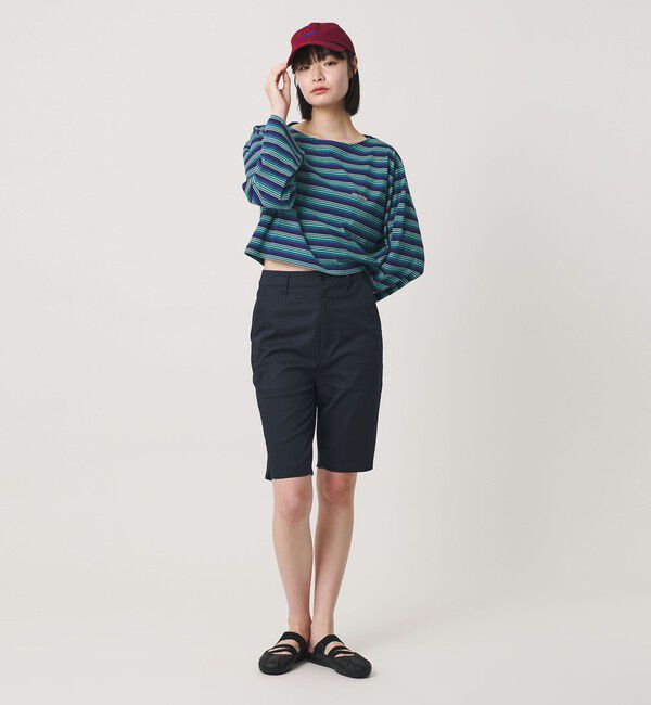 NICE WEATHER「＜NICE WEATHER＞マルチボーダー ショートロングスリーブ Tシャツ」|Tシャツ・カットソー|