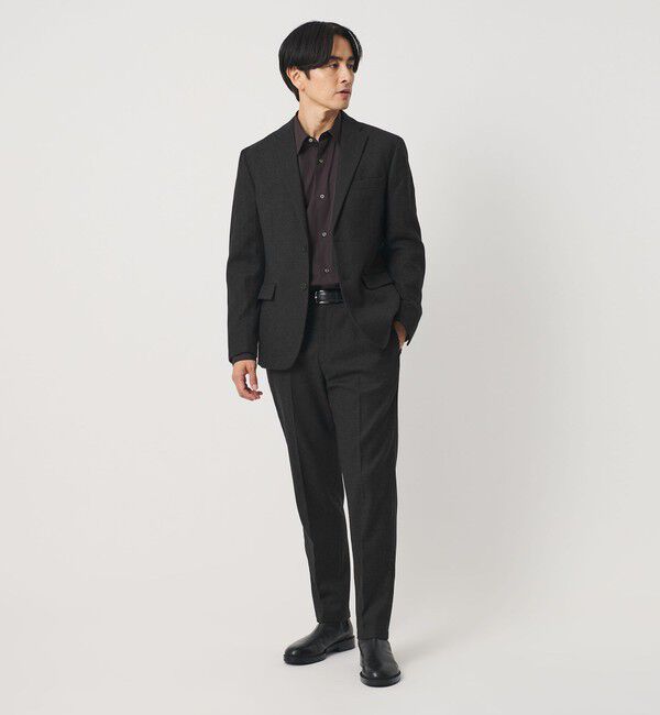 BEAUTY&YOUTH UNITED ARROWS「ストレッチ サキソニー ノープリーツ テーパードパンツ NO.2 セットアップ対応」|チノ|