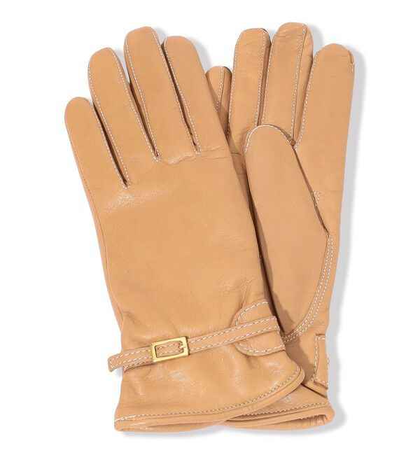 TOMORROWLAND GOODS「Gala Gloves ベルテッド グローブ」|手袋|41 ベージュ
