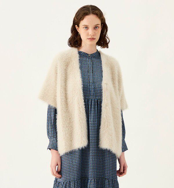 Ballsey「フェザーヤーン ビッグポンチョ」|カーディガン|