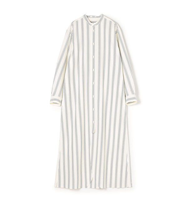 MACPHEE「コットンオックス バンドカラーシャツワンピース」|ワンピース|16 グレー系