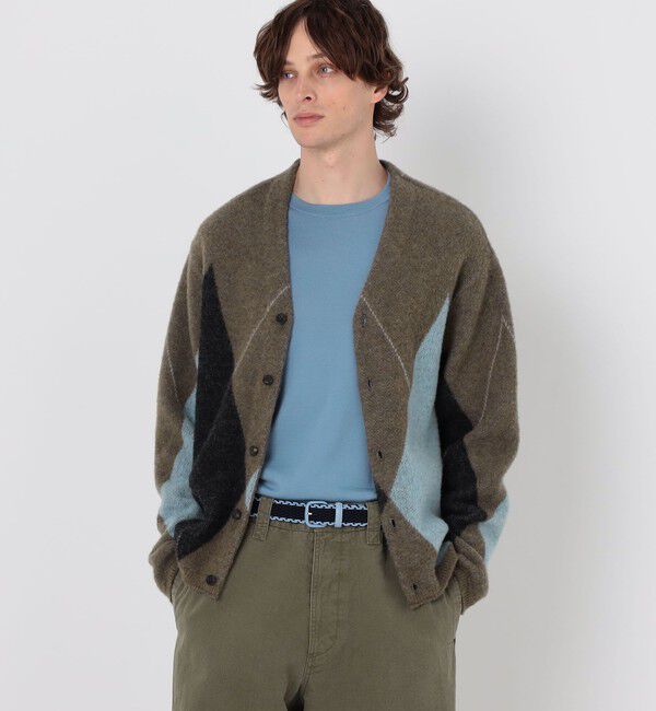 TOMORROWLAND MENS「TOMORROWLAND tricot メリノウール チーゼル起毛 アーガイルカーディガン」|カーディガン|