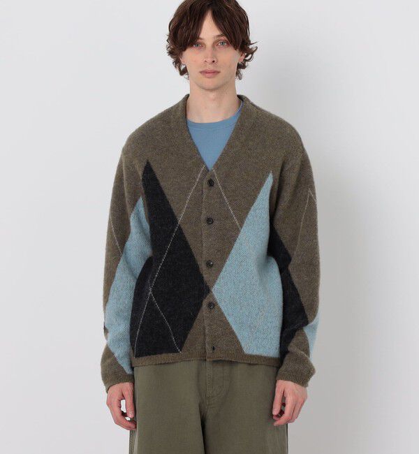 TOMORROWLAND MENS「TOMORROWLAND tricot メリノウール チーゼル起毛 アーガイルカーディガン」|カーディガン|