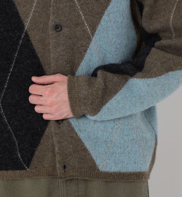 TOMORROWLAND MENS「TOMORROWLAND tricot メリノウール チーゼル起毛 アーガイルカーディガン」|カーディガン|