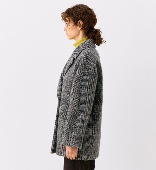 TOMORROWLAND collection「【WEB先行予約】グレンチェックシャギー ミドルコクーンコート」|その他|