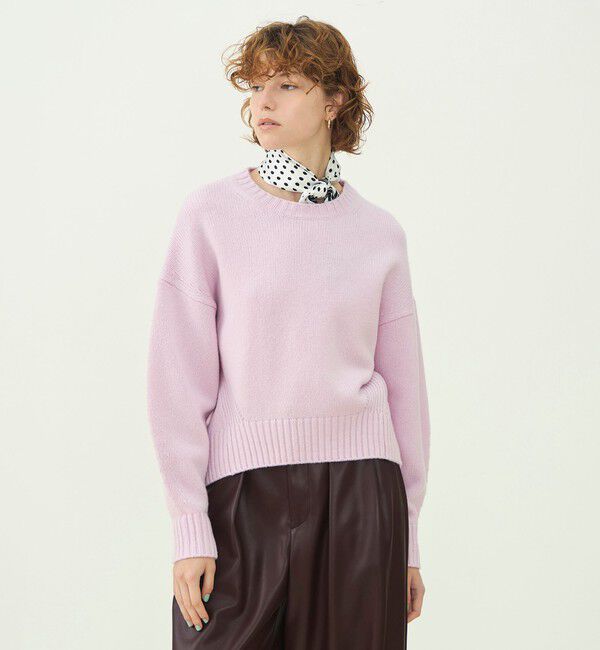 MACPHEE「【WEB先行予約】ラムカシミヤ クルーネックプルオーバー」|ニット・セーター|