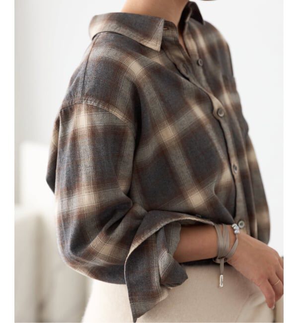 Plage「《予約》SIDOGRAS  flannel check シャツ」|シャツ・ブラウス|