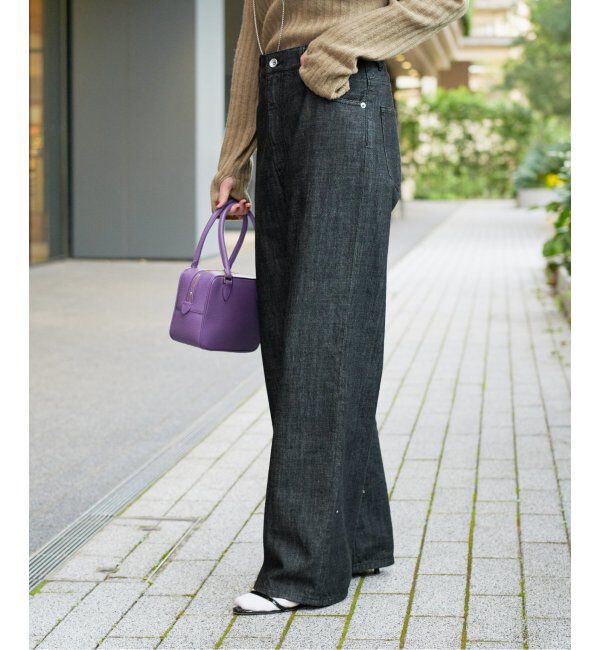 IENA LA BOUCLE「IENA LA BOUCLE ストレートカラーデニムパンツ」|デニム|