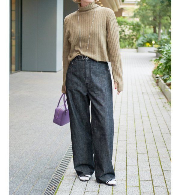 IENA LA BOUCLE「IENA LA BOUCLE ストレートカラーデニムパンツ」|デニム|