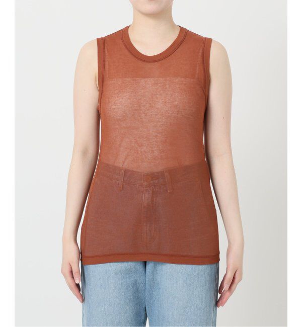 IENA LA BOUCLE「《追加》IENA LA BOUCLE 水撚りガスフライスノースリーブ」|Tシャツ・カットソー|