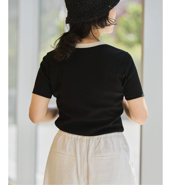 IENA LA BOUCLE「《追加》IENA LA BOUCLE ライトリブハーフスリーブプルオーバー2」|Tシャツ・カットソー|