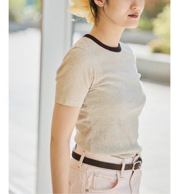 IENA LA BOUCLE「《追加》IENA LA BOUCLE ライトリブハーフスリーブプルオーバー2」|Tシャツ・カットソー|