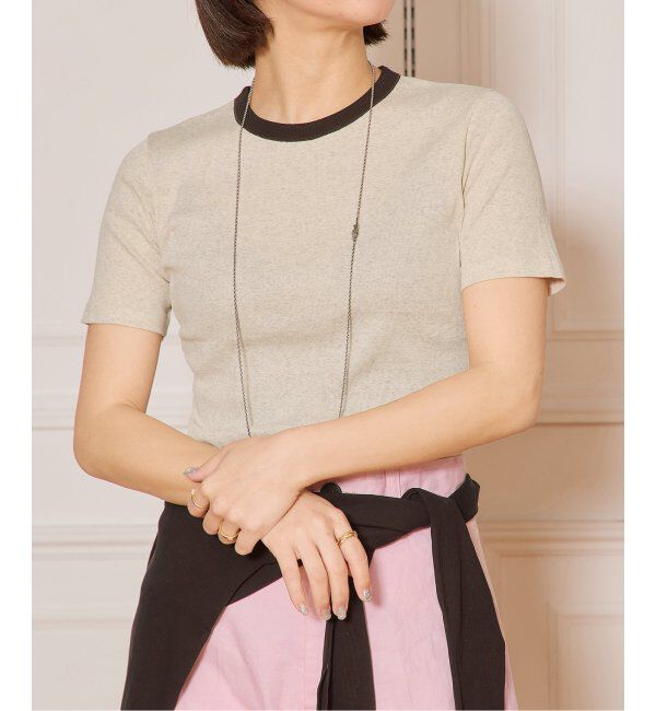 IENA LA BOUCLE「《追加》IENA LA BOUCLE ライトリブハーフスリーブプルオーバー2」|Tシャツ・カットソー|