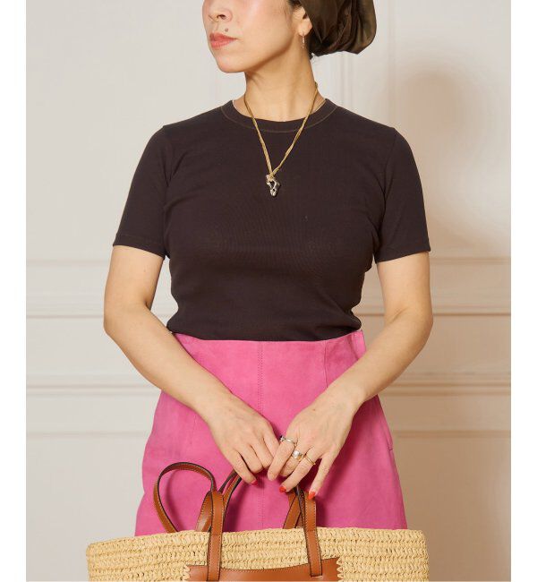 IENA LA BOUCLE「《追加》IENA LA BOUCLE ライトリブハーフスリーブプルオーバー2」|Tシャツ・カットソー|