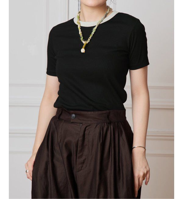 IENA LA BOUCLE「《追加》IENA LA BOUCLE ライトリブハーフスリーブプルオーバー2」|Tシャツ・カットソー|