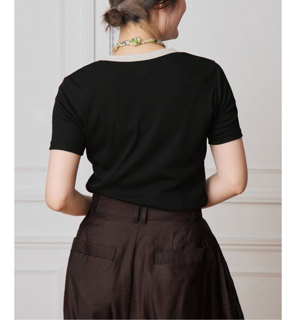 IENA LA BOUCLE「《追加》IENA LA BOUCLE ライトリブハーフスリーブプルオーバー2」|Tシャツ・カットソー|