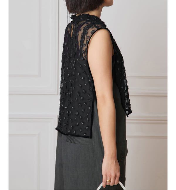 IENA LA BOUCLE「IENA LA BOUCLE フラワーモチーフチュールベスト」|シャツ・ブラウス|