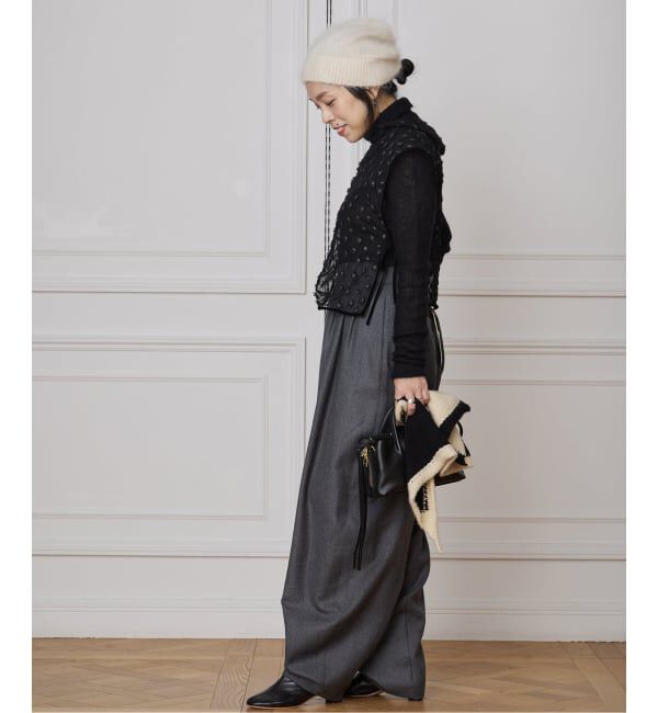 IENA LA BOUCLE「IENA LA BOUCLE フラワーモチーフチュールベスト」|シャツ・ブラウス|