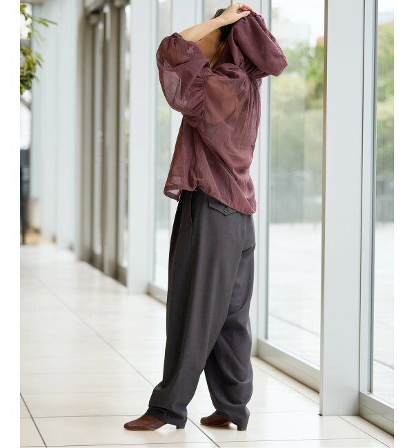 IENA LA BOUCLE「IENA LA BOUCLE カーブボリュームパンツ」|スラックス|