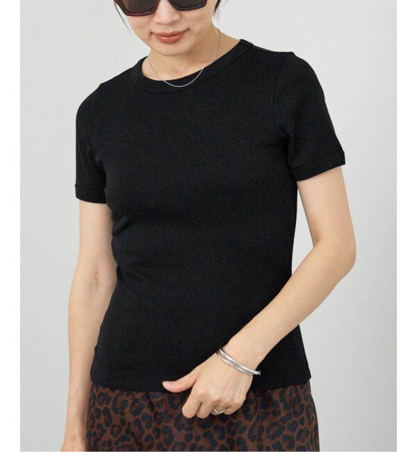 IENA「FLORE FLORE/フローレフローレ CAR TEE Tシャツ」|Tシャツ・カットソー|ブラック