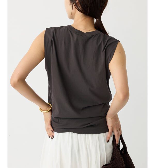 IENA「《追加》ATON/エイトン FRESCA SINGLE JERSEY ノースリーブ」|Tシャツ・カットソー|