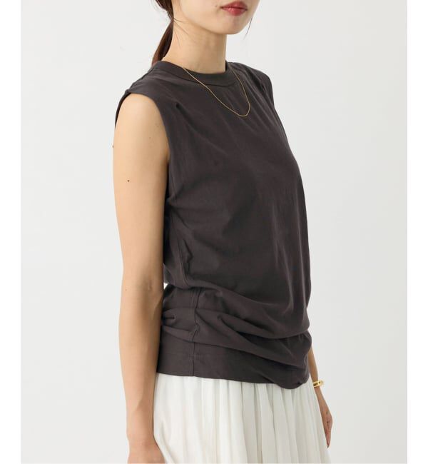 IENA「《追加》ATON/エイトン FRESCA SINGLE JERSEY ノースリーブ」|Tシャツ・カットソー|