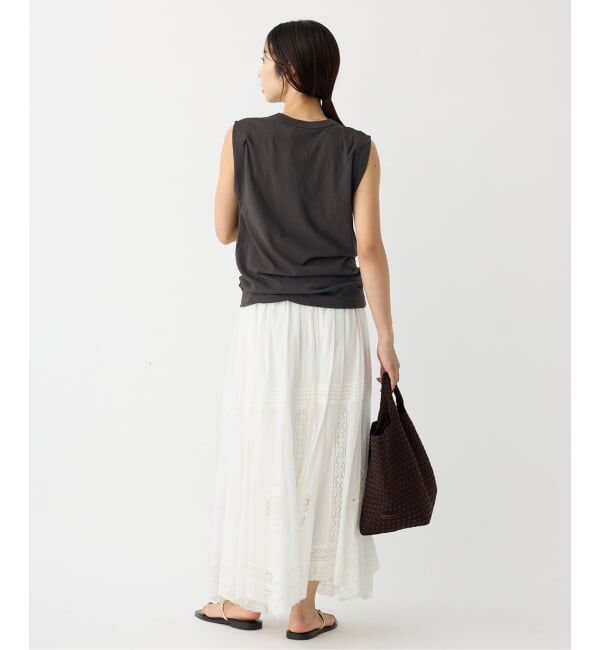 IENA「《追加》ATON/エイトン FRESCA SINGLE JERSEY ノースリーブ」|Tシャツ・カットソー|