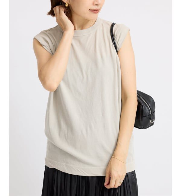 IENA「《追加》ATON/エイトン FRESCA SINGLE JERSEY ノースリーブ」|Tシャツ・カットソー|