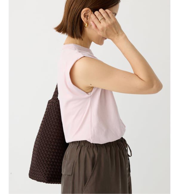 IENA「《追加》ATON/エイトン FRESCA SINGLE JERSEY ノースリーブ」|Tシャツ・カットソー|
