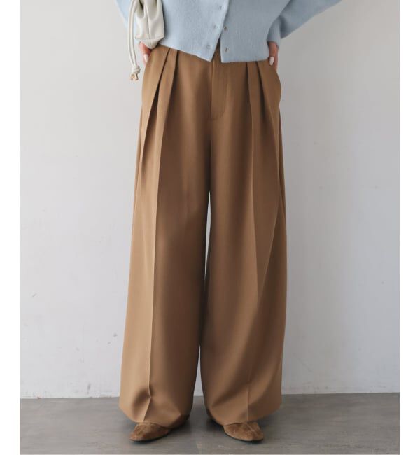 SLOBE IENA「2タックワイドスラックス」|スラックス|