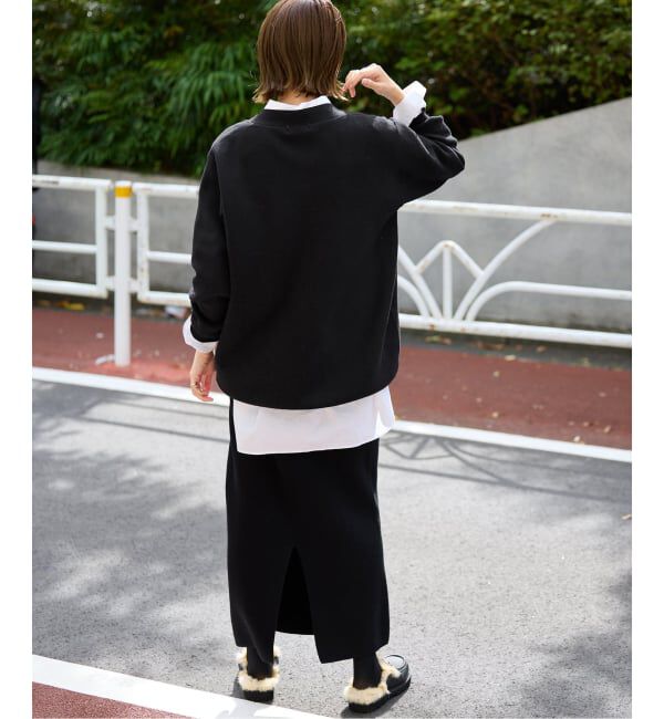 SLOBE IENA「《WEB限定カラーあり/追加予約》サガラ刺繍スエットライクニットカーディガン」|カーディガン|