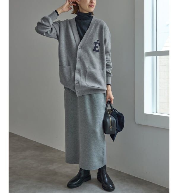 SLOBE IENA「《WEB限定カラーあり/追加予約》サガラ刺繍スエットライクニットカーディガン」|カーディガン|