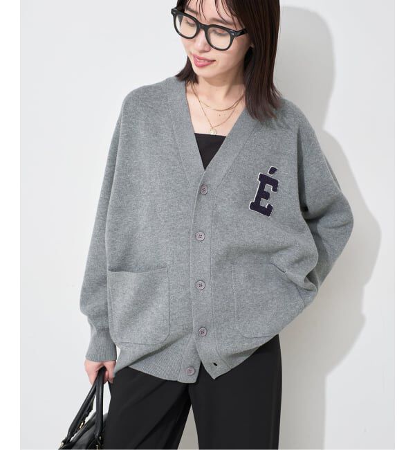 SLOBE IENA「《WEB限定カラーあり/追加予約》サガラ刺繍スエットライクニットカーディガン」|カーディガン|
