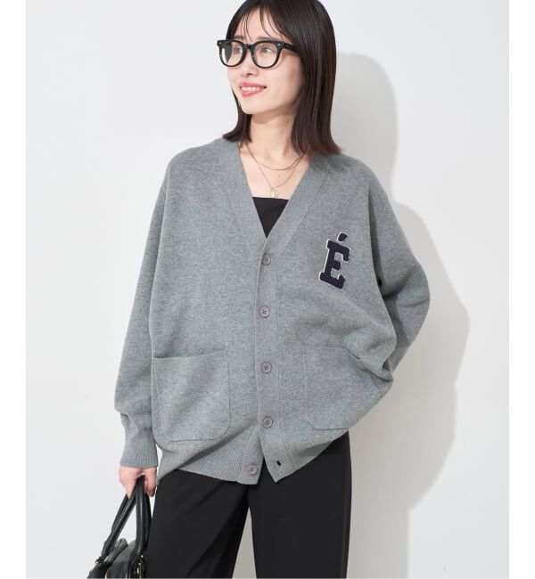 SLOBE IENA「《WEB限定カラーあり/追加予約》サガラ刺繍スエットライクニットカーディガン」|カーディガン|