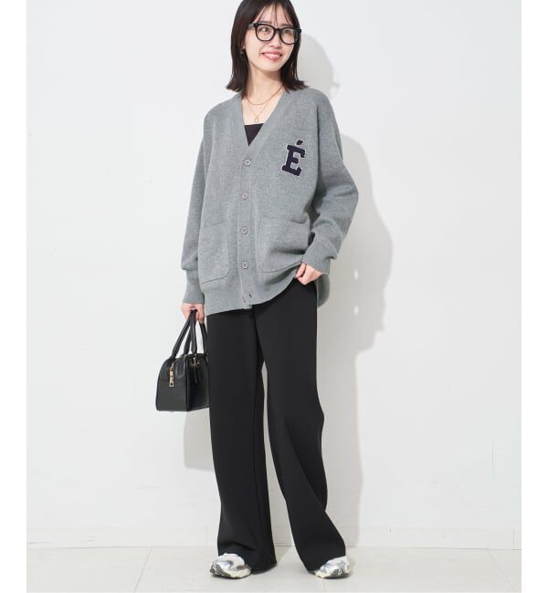 SLOBE IENA「《WEB限定カラーあり/追加予約》サガラ刺繍スエットライクニットカーディガン」|カーディガン|