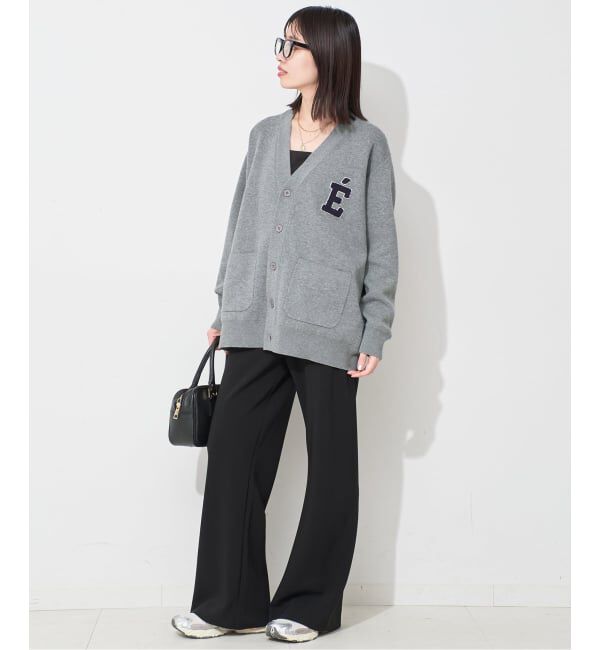 SLOBE IENA「《WEB限定カラーあり/追加予約》サガラ刺繍スエットライクニットカーディガン」|カーディガン|