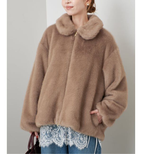 SLOBE IENA「《予約》FAKEファージップブルゾン」|その他|