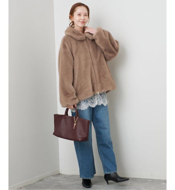 SLOBE IENA「《予約》FAKEファージップブルゾン」|その他|
