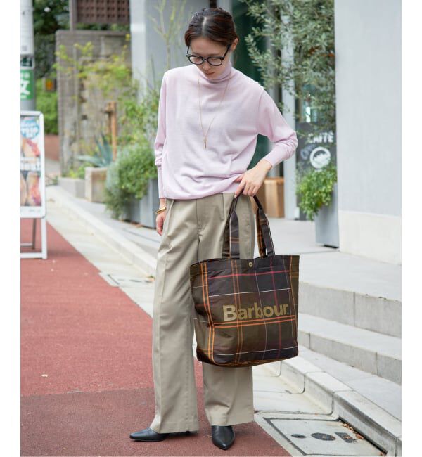 SLOBE IENA「BARBOUR/バブアー TELFIELD TARTAN TOTE BAG UBA0751TN51/TN11」|トートバッグ|