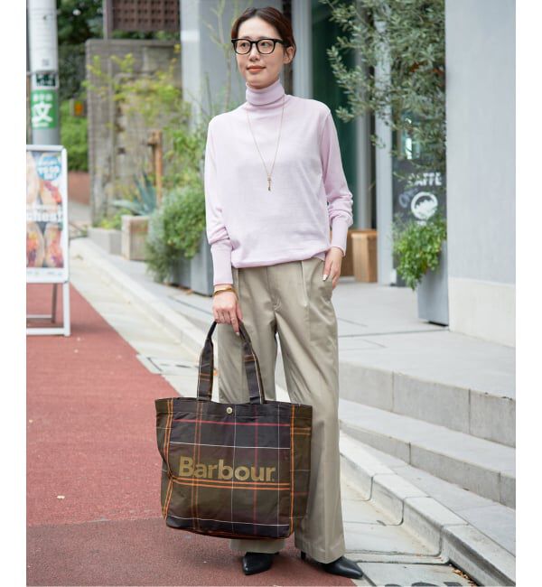 SLOBE IENA「BARBOUR/バブアー TELFIELD TARTAN TOTE BAG UBA0751TN51/TN11」|トートバッグ|